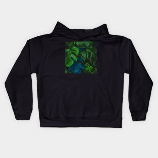 Green leafed design Kids Hoodie